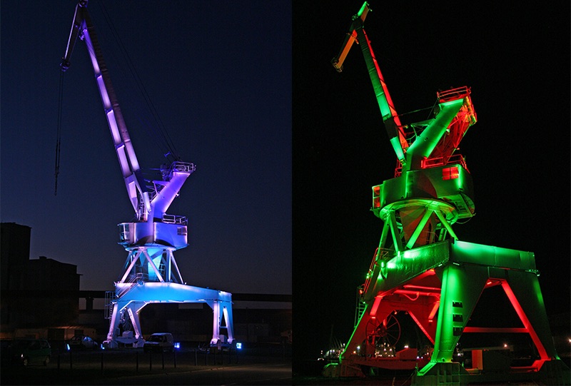 Eclairage architectural de la Grue Caillard Grue Caillard