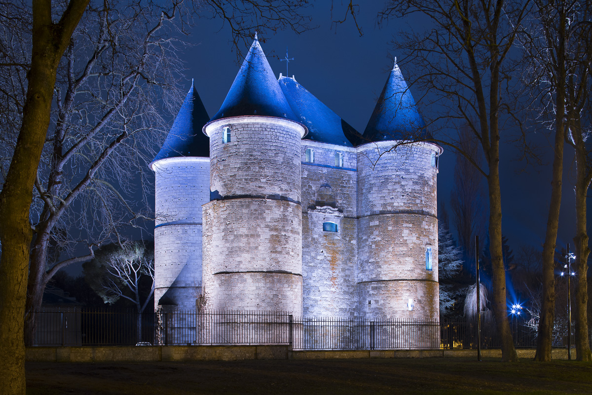 Eclairage architectural du Château des Tourelles et Vieux Moulin Vernon Château Tourelles Vieux Moulin Vernon