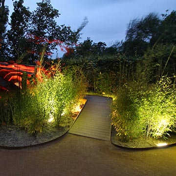 Paysage nocturne des Jardins de Lumière à Chaumont Paysage nocturne Jardins Lumière Chaumont